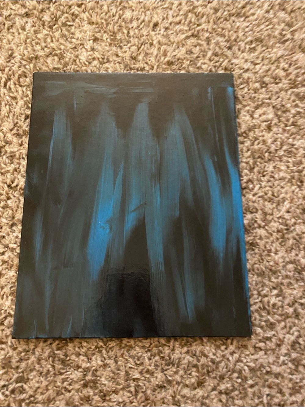 Abstract Blue and Black Home Art Canvas